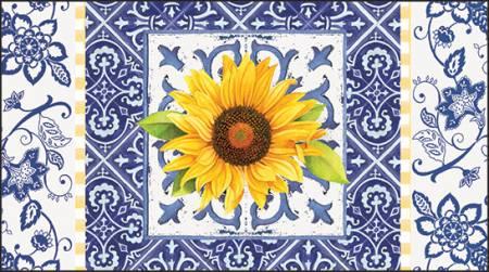 Sunflower with Blue Background Two Year Pocket Calendar 2024/2025