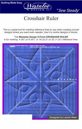 Westalee Crosshair Square 8 Point Template 12-1/2in 8 Point