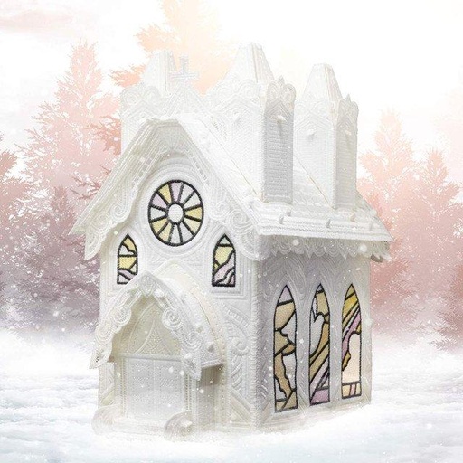 [12951USB] Winter Village Freestanding Cathedral