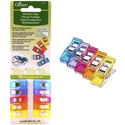 [3185cv] Wonder Clips Assorted 10ct