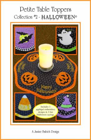 [JBDPTT2] Petite Table Toppers Col 2 -Halloween Machine Embroidery