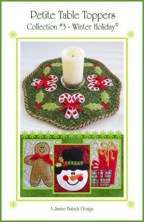 [JBDPTT3] CD Petite Table Toppers Col 3- Winter Holiday Machine Embroidery