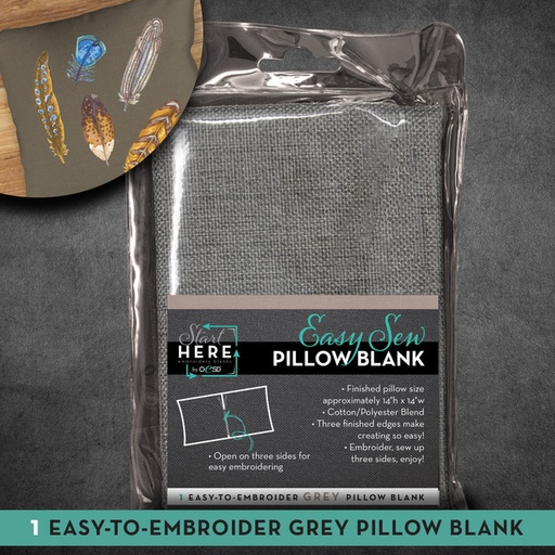 [OESD80452] OESD Pillow Case Grey 14"X14 1pc