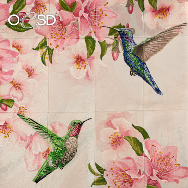 Spring Hummingbird Tiling Scene