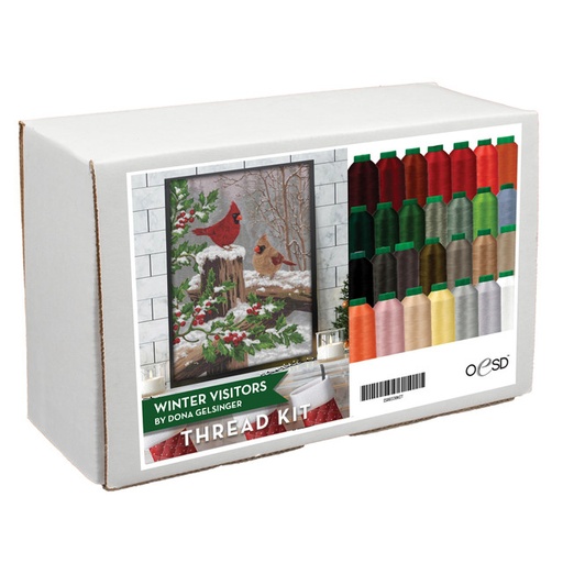 [IS80338KIT] OESD Winter Visitors Tiling Scene Thread Kit