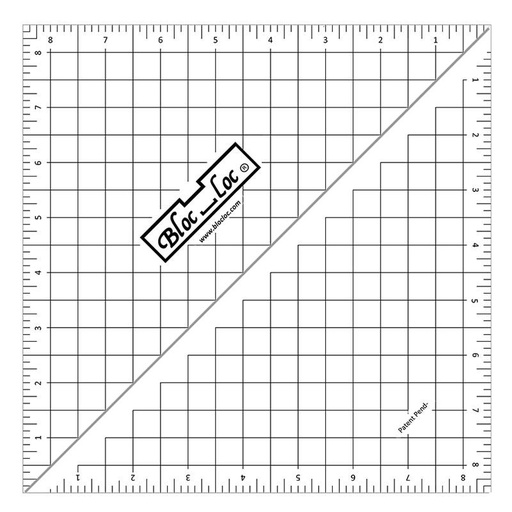 [1535130585] Bloc Loc Half Square Triangle Ruler 8.5