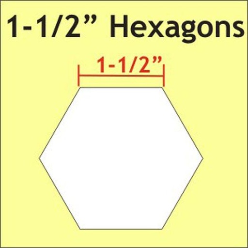 [HEX150] 1-1/2" Hexagons - 100 Pieces