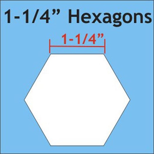 [HEX125] 1-1/4" Hexagons - 75 Pieces