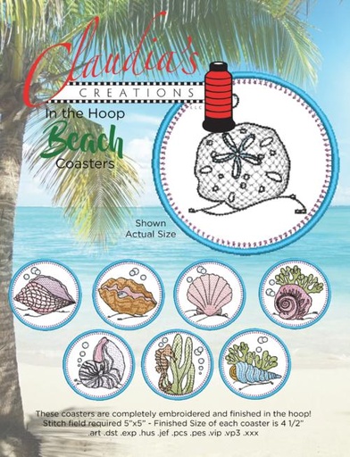 [CB60037] Claudia's ITH Beach Coasters