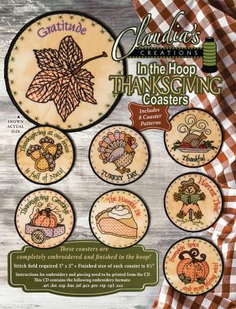 [CT00207] Claudia's ITH Thanksgiving Coasters