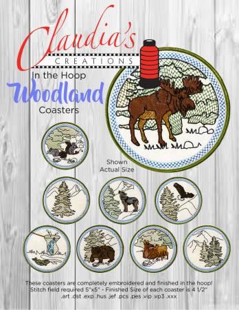 [CW00221] Claudia's ITH Woodland Coasters