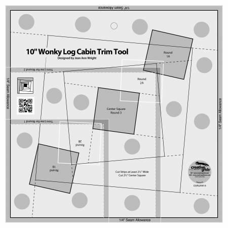 [CGRJAW13] Creative Grids 10in Wonky Log Cabin Trim Tool