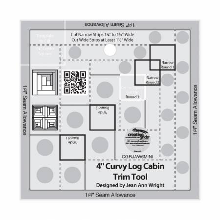[CGRJAW6MINI] Creative Grids 4" Curvy Log Cabin Trim Tool