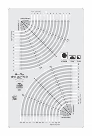 [CGRSAV1] Creative Grids Circle Savvy 11-3/4in x 18-1/2in Quilt Ruler