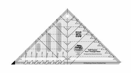 [CGRBH1] Creative Grids Half-Square 4-in-1 Triangle Quilt Ruler