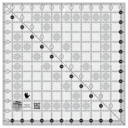 [CGR12LEFT] Creative Grids Left Handed Quilt Ruler 12-1/2in Square