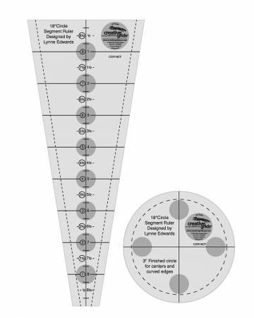 [CGR18CF] Creative Grids Non Slip 18 Degree Dresden Plate Ruler 3 1/2in