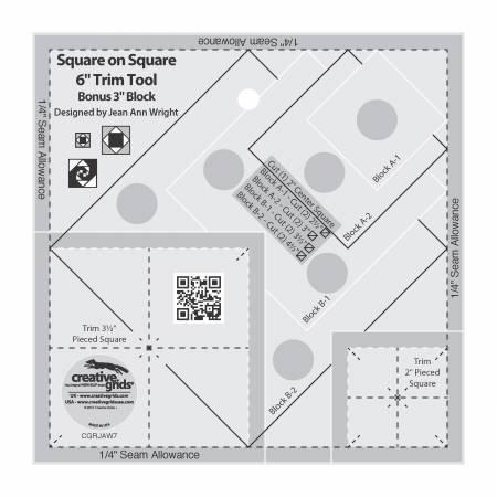 [CGRJAW7] Creative Grids Square on Square 6" Trim Tool