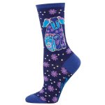 [wnc2183blue] Dog and Doggie Laurel Burch socks Blue