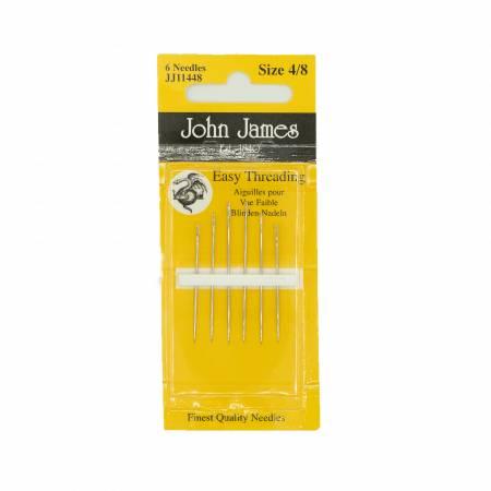 [JJ114-4-8] John James Self / Easy Threading Needles Assorted Sizes 4/8 6ct