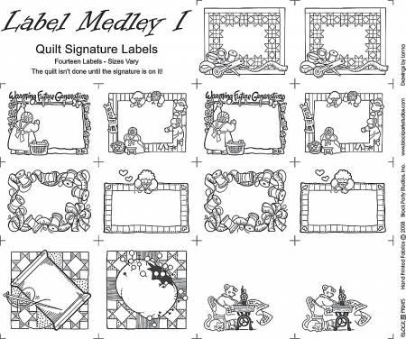 [BPS658-WHT] Medley Labels Panel With Black Writing