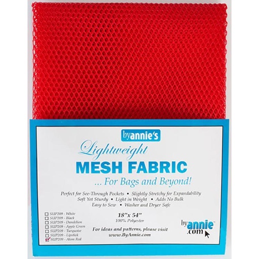 [SUP209-RED] Mesh Fabric - Atom Red 18" x 54"