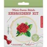 [0104311826] Mini Cross Stitch Emb Kit Rose