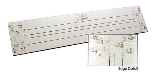 [STR-12-24-S] MN - 24" Strip Ruler with multiple different widths slots