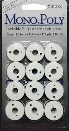 [119-CL15-SM] MonoPoly Smoke Prewound Bobbins