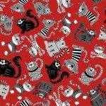 [711106] Parisian Cats CX11398 Red