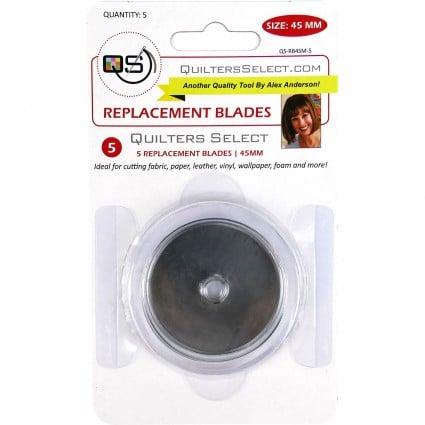 [QS-RB45M-5] Quilters Select Rotary Blade 45mm - 5 Blades