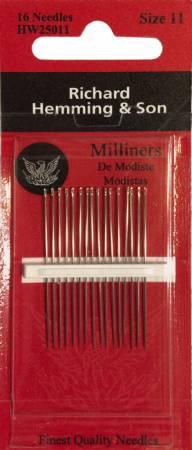 [HW250-11] Richard Hemming Milliners / Straw Needles Size 11 10ct
